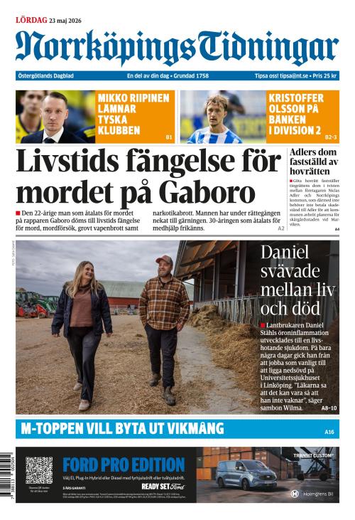 Norrköpings Tidningar 23.5.2026