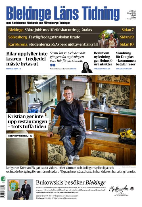 Blekinge Läns Tidning 23.5.2026