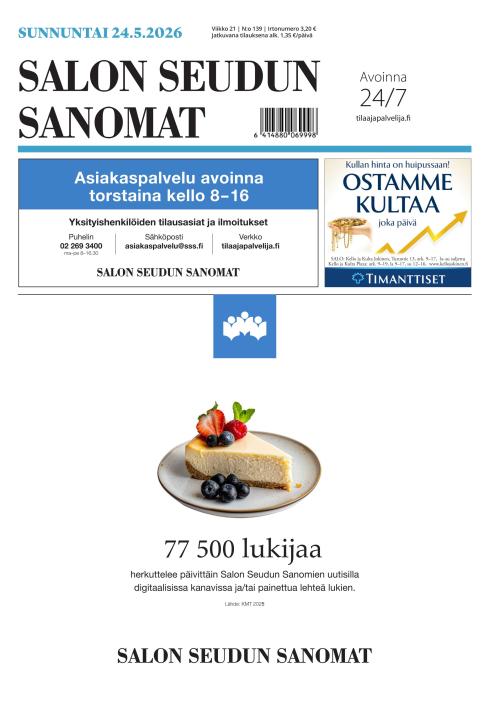 Salon Seudun Sanomat 24.5.2026