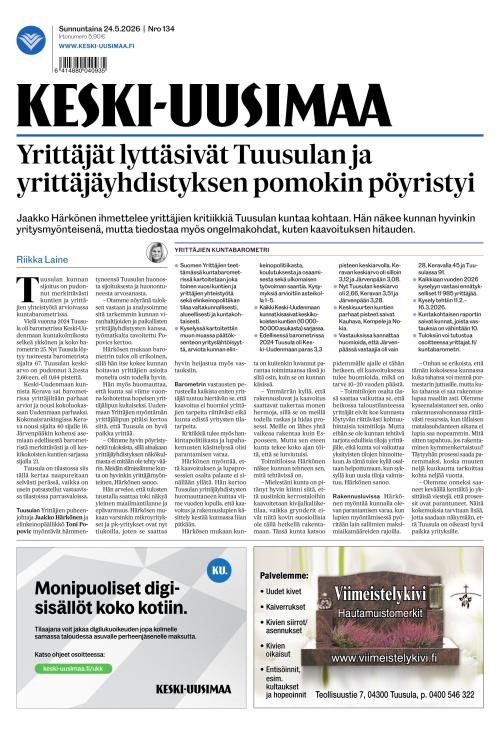Keski-Uusimaa 24.5.2026