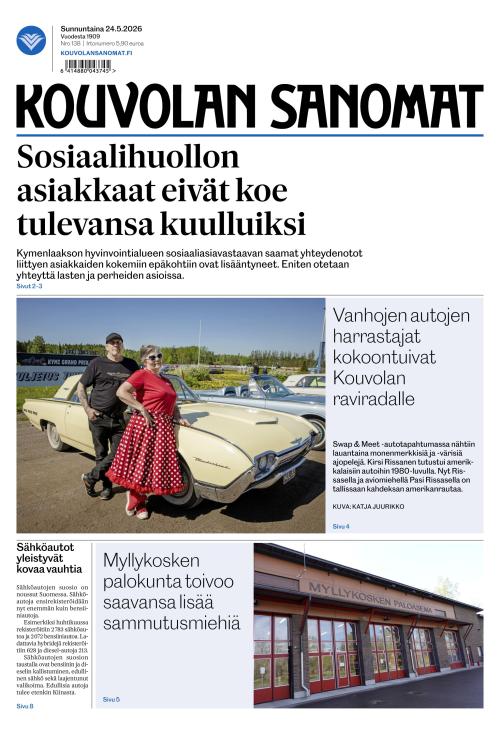 Kouvolan Sanomat 24.5.2026