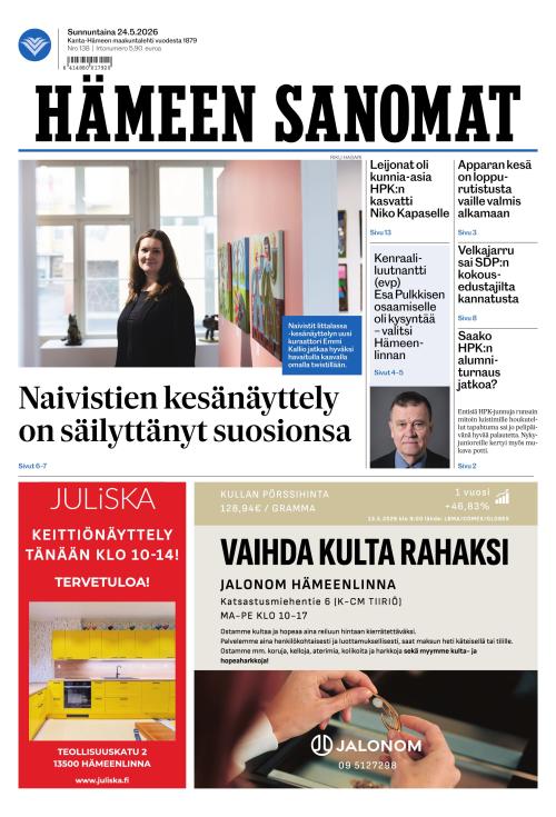 Hämeen Sanomat 24.5.2026
