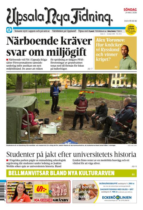 Upsala Nya Tidning 24.5.2026