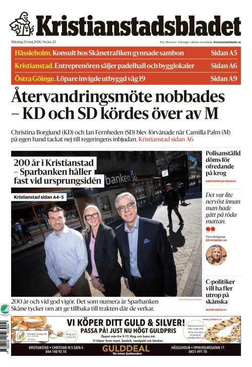 Kristianstadsbladet 25.5.2026
