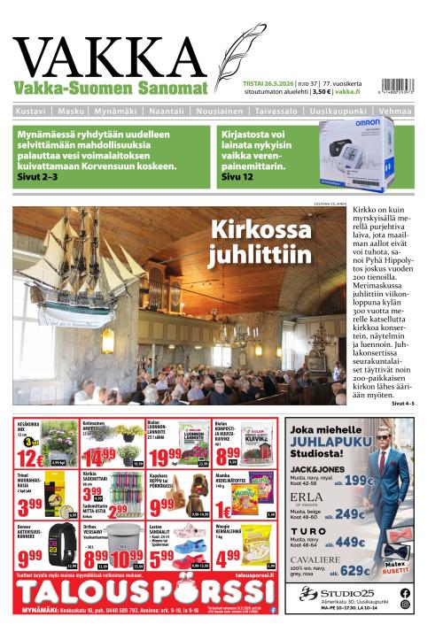 Vakka-Suomen Sanomat 26.5.2026