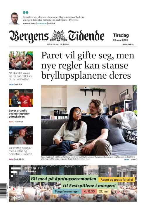 Bergens Tidende 26.5.2026