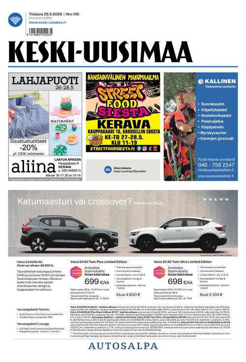 Keski-Uusimaa 26.5.2026