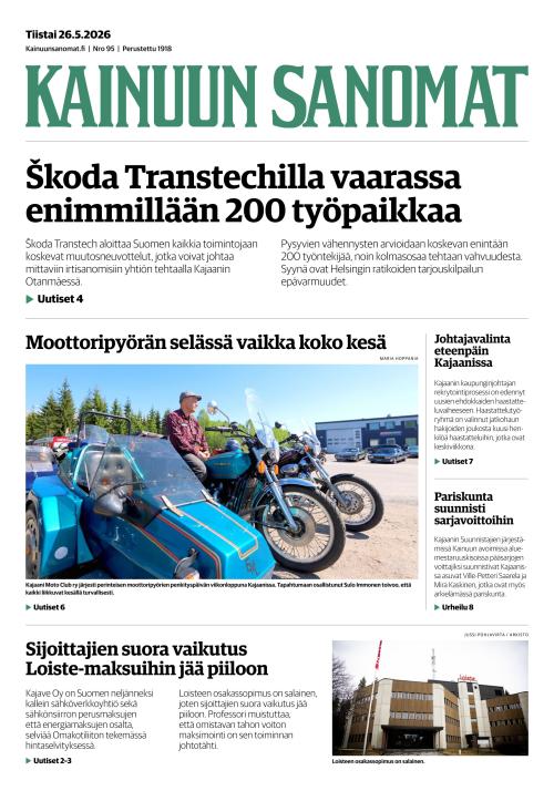 Kainuun Sanomat 26.5.2026