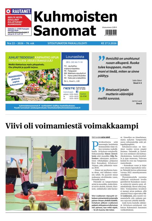 Kuhmoisten Sanomat 22/2026