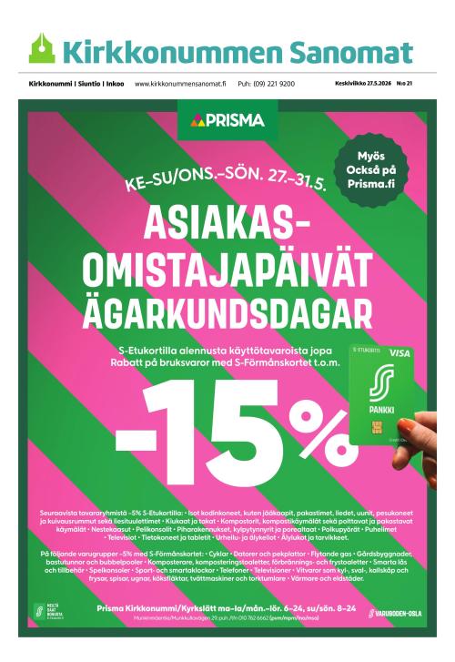 Kirkkonummen Sanomat 27.5.2026