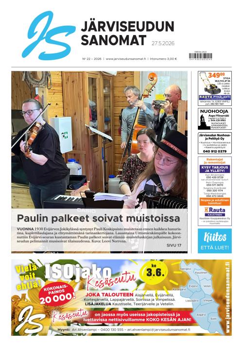 Järviseudun Sanomat 27.5.2026