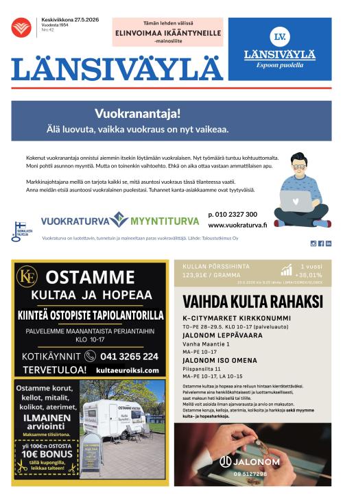 Länsiväylä 27.5.2026