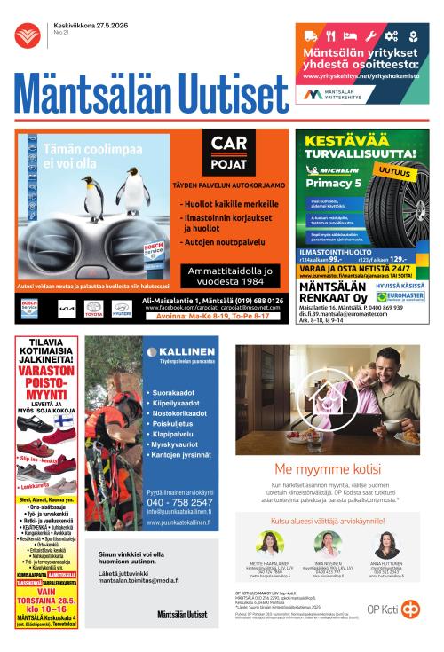 Mäntsälän Uutiset 27.5.2026