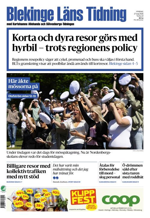 Blekinge Läns Tidning 27.5.2026