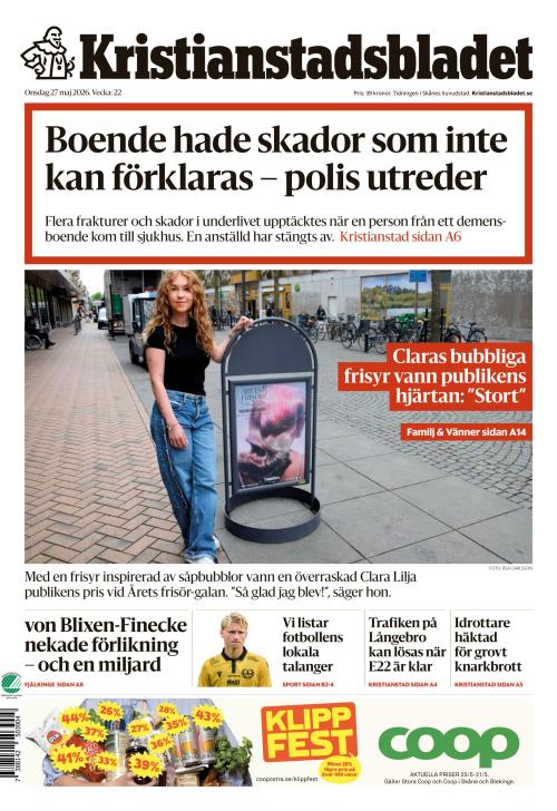 Kristianstadsbladet 27.5.2026