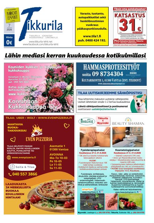 Tikkurila-lehti 28.5.2026