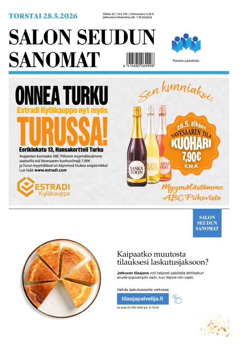 Salon Seudun Sanomat 28.5.2026
