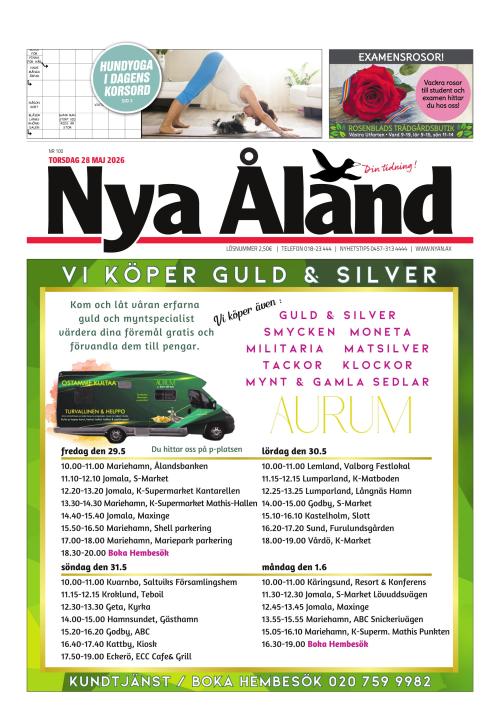 Nya Åland 28.5.2026