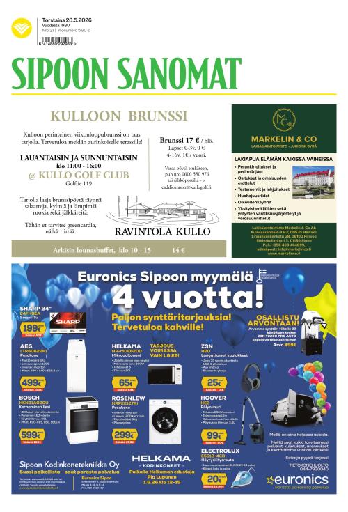 Sipoon Sanomat 28.5.2026