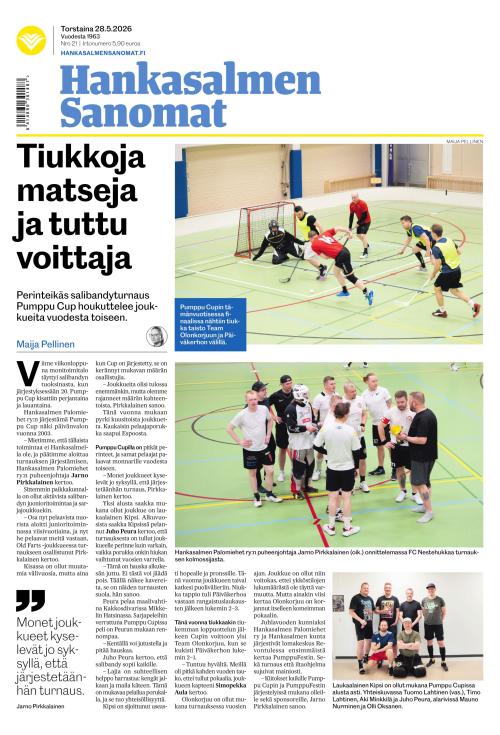 Hankasalmen Sanomat 28.5.2026