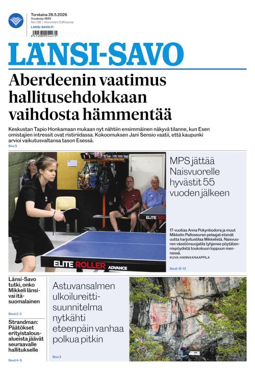 Länsi-Savo 28.5.2026