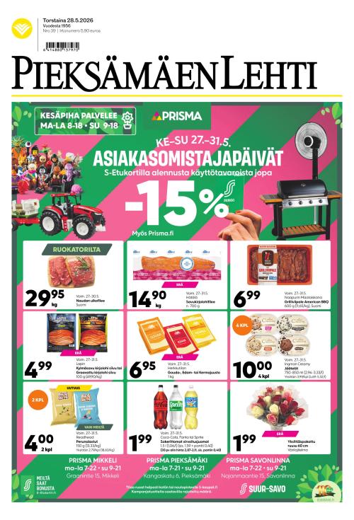 Pieksämäen lehti 28.5.2026
