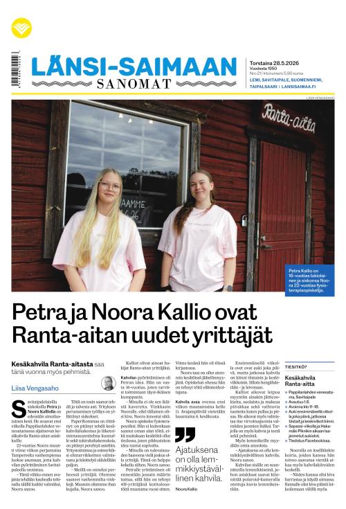 Länsi-Saimaan Sanomat 28.5.2026