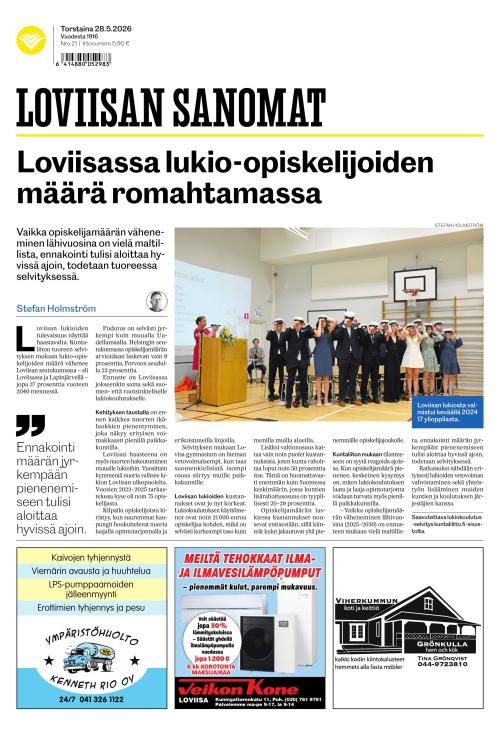 Loviisan Sanomat 28.5.2026