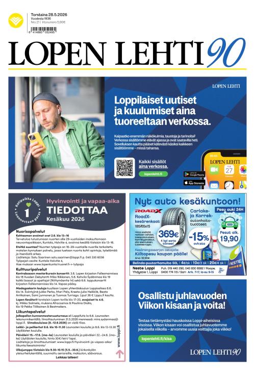 Lopen Lehti 28.5.2026