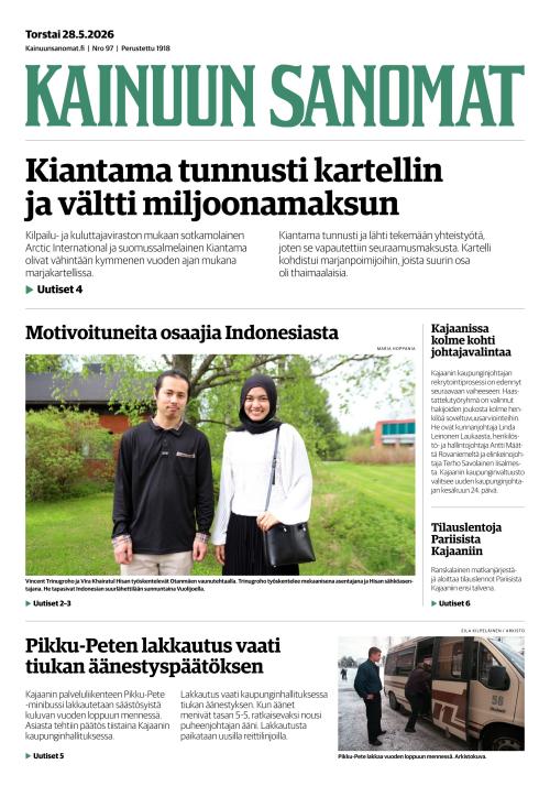 Kainuun Sanomat 28.5.2026
