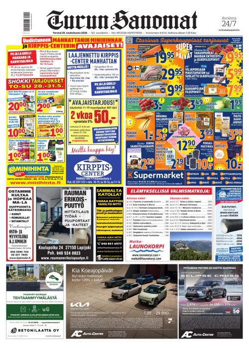 Turun Sanomat 28.5.2026
