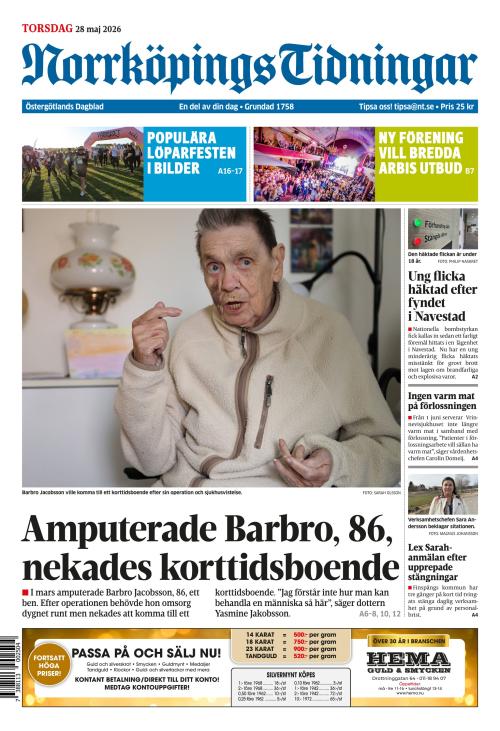 Norrköpings Tidningar 28.5.2026