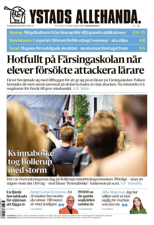 Ystads Allehanda 28.5.2026