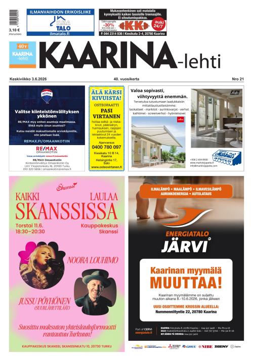 Kaarina-lehti 3.6.2026
