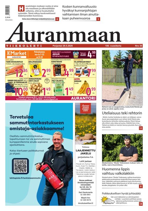 Auranmaan Viikkolehti 29.5.2026