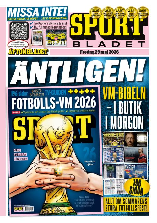 Aftonbladet Sportbladet 29.5.2026