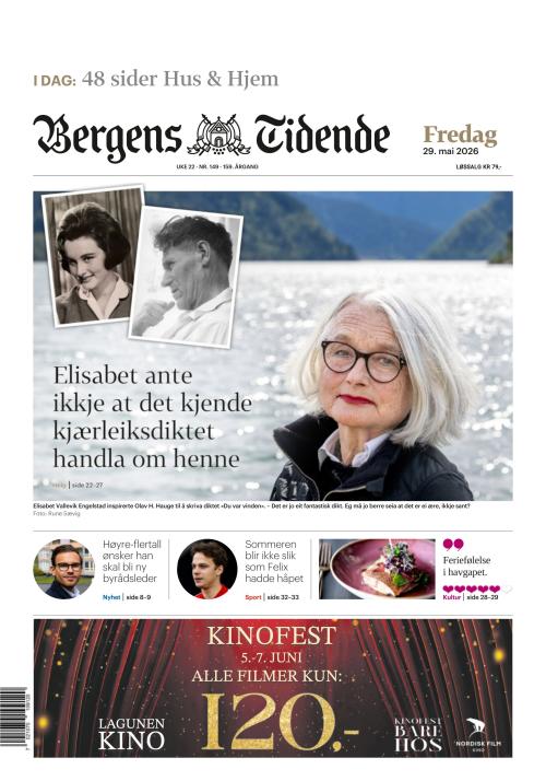 Bergens Tidende 29.5.2026