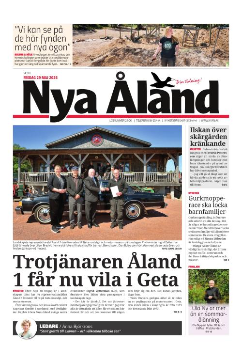 Nya Åland 29.5.2026