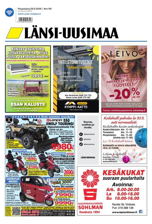 Länsi-Uusimaa 29.5.2026
