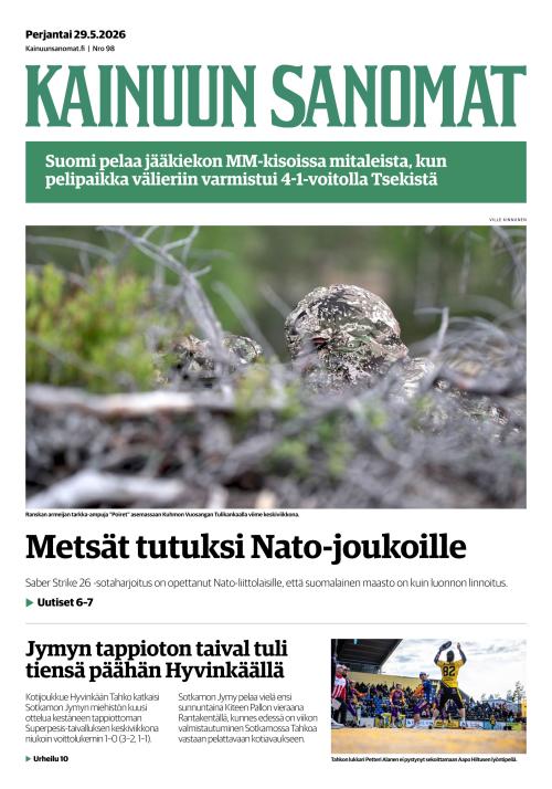 Kainuun Sanomat 29.5.2026