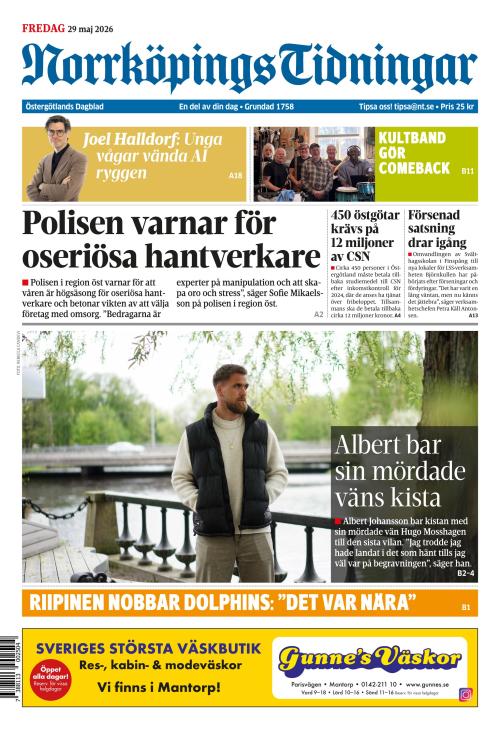 Norrköpings Tidningar 29.5.2026