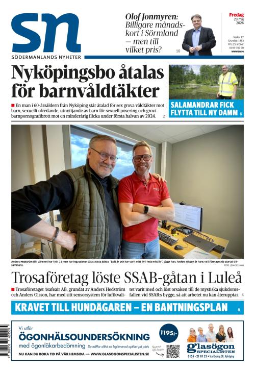 Södermanlands Nyheter 29.5.2026