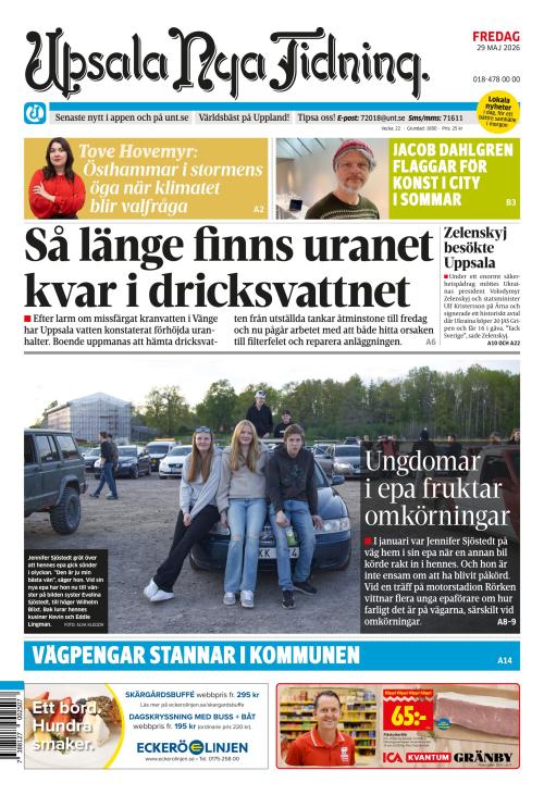 Upsala Nya Tidning 29.5.2026