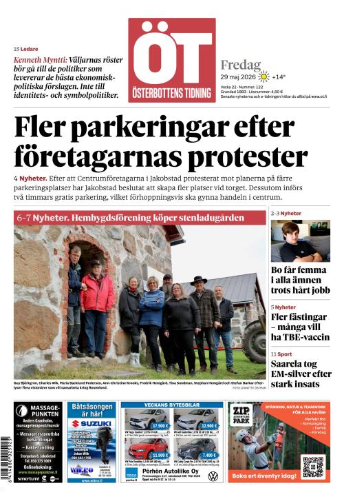 Österbottens Tidning 29.5.2026