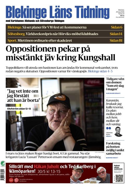 Blekinge Läns Tidning 29.5.2026
