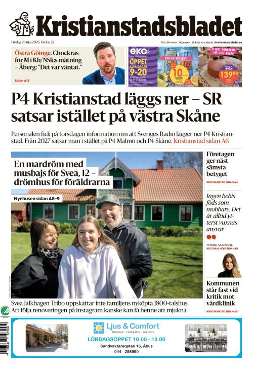 Kristianstadsbladet 29.5.2026