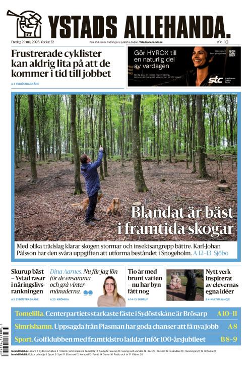 Ystads Allehanda 29.5.2026
