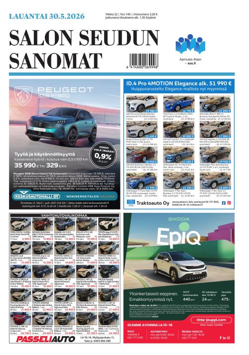 Salon Seudun Sanomat 30.5.2026