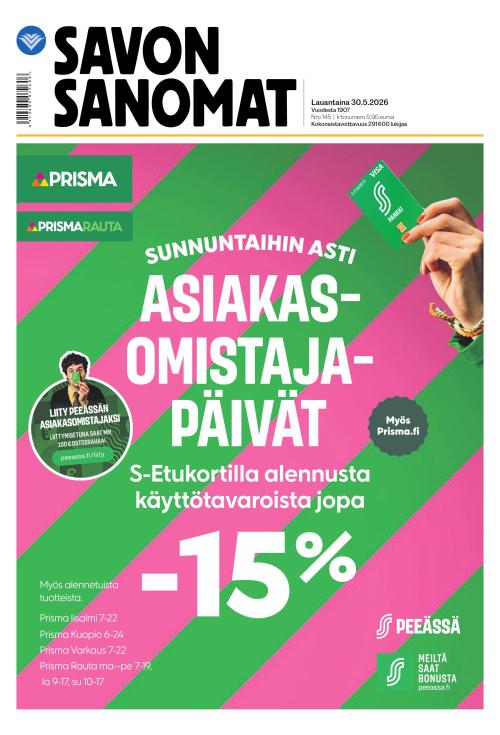 Savon Sanomat 30.5.2026