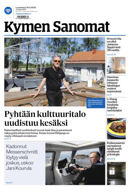 Kymen Sanomat 30.5.2026